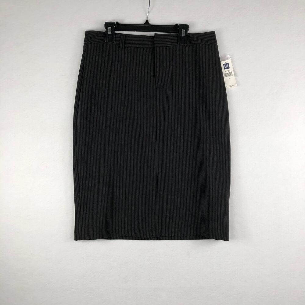 Gap Career Pencil Skirt Black Pin Stripe Women's Size 6 NEW